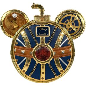 حقيبة ظهر صغيرة من Loungefly Steampunk Mickey باللونين الأزرق الداكن والذهبي حصريًا in Kuwait