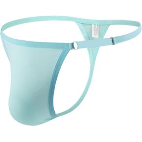 ملابس داخلية ثونغ للرجال بيكيني G String على شكل حرف T من الخلف ملابس سباحة غريبة ملابس داخلية صغيرة بمحيط قابل للتعديل مقاس واحد in Kuwait