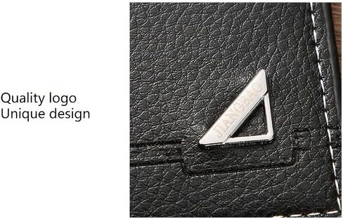 Men's Business Horizontal Short Wallet Money Clip, Fashion Large Capacity PU Leather Wallet in Saudi Arabia