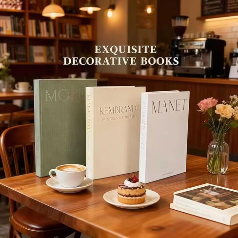 كتب تزيين جميلة لديكور المنزل - مجموعة من 3 صناديق كتان، كتاب ديكور صناعي جمالي لديكور المنزل، مناسب لتزيين طاولة القهوة/رف الكتب/قاعة المدخل/تخزين الصور/الثور التذكارية in Saudi Arabia