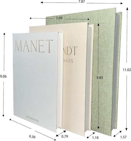 كتب تزيين جميلة لديكور المنزل - مجموعة من 3 صناديق كتان، كتاب ديكور صناعي جمالي لديكور المنزل، مناسب لتزيين طاولة القهوة/رف الكتب/قاعة المدخل/تخزين الصور/الثور التذكارية in Saudi Arabia