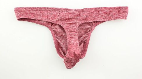 Mens Cotton Elephant Nose Thong Long Pouch Thong 4 Pack in Kuwait