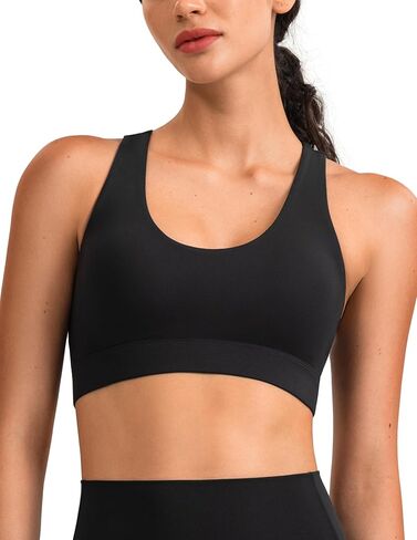 YUNOGA Racerback Sculpt Sports Bra, U Neck High Impact Running Wireless Workout Yoga Bras with Removable Cups Pads in Saudi Arabia
