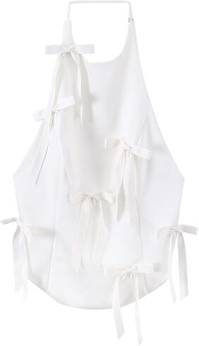 efvandoloe المرأة الرسن القوس تانك القمم عارية الذراعين سليم بلا أكمام قمة الموضة in Kuwait