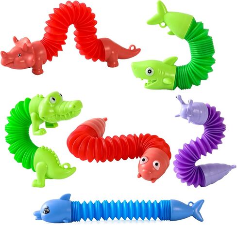 Easter Egg fillers, Dog pop Tubes, Easter Basket Stuffers, Dog fidgets, Stretch Dog Toy, Dog Party Favors,Small Toys,Dog Toys for Kids,Autism Sensory Products（4 Pack Dog） in Saudi Arabia