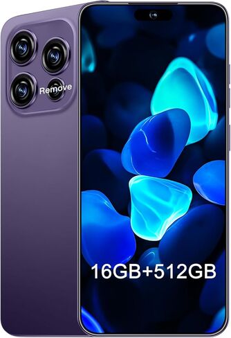 هاتف خلوي I16 PROMAX 5G، هاتف ذكي غير مقفل 8 جيجابايت + 256 جيجابايت/6.99 بوصة شاشة / كاميرا 68 ميجابكسل + 108 ميجابكسل/ بطارية 7000 مللي أمبير في الساعة، قدرة تحمل فائقة، بطاقة SIM مزدوجة/ فتح الوجه/ نظام تحديد المواقع العالمي/ فتح زر بصمة الإصبع (ذهبي) in Kuwait