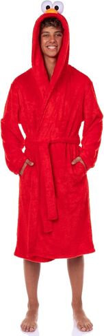 INTIMO Sesame Street Robe Adult Elmo Faux Fur Plush Hooded Bathrobe in Saudi Arabia