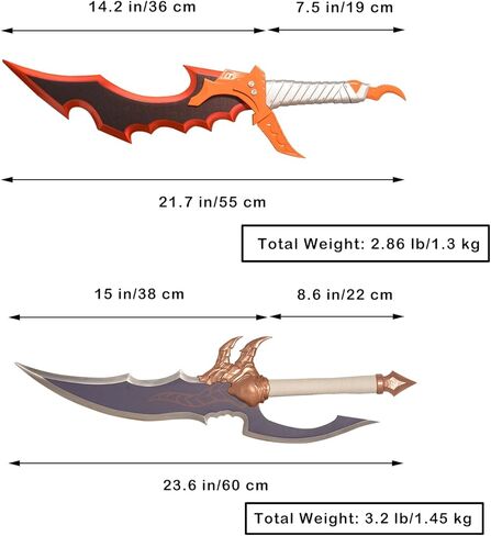 All Metal Anime Sword Two Piece Set Sung Jingwoo Knight Killer and Kasaka's Venom Fang Dual Sword for Collection, Cosplay in Saudi Arabia