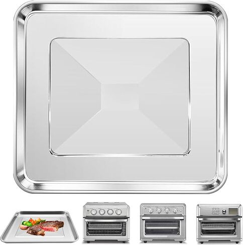 Air Fryer Tray Replacement for Cuisinart TOA-95 Toaster Air Fryer Convection Oven, 14.5 * 11.6'' Non-stick Mesh Air Fryer Stainless Steel Basket Wire Rack Accessories Parts, Dishwasher Safe in Saudi Arabia