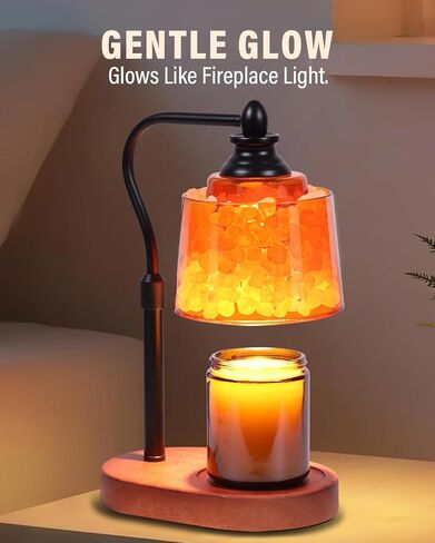 3-in-1 Candle Warmer Lamp with Timer Dimmable, Himalayan Salt Lamp & Passive Diffuser, Gifts for Women, House Warming Gifts New Home Decor, Wax Melt Warmer for Jar Candles in Saudi Arabia