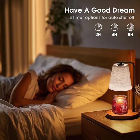 Candle Warmer Lamp with Timer Dimmable, Adjustable Height Candle Warmer Light for Jar Candles with 2 Bulbs, Christmas Birthday Gifts for Women Mom, House Warming Gifts New Home, Room Office Home Decor in Saudi Arabia
