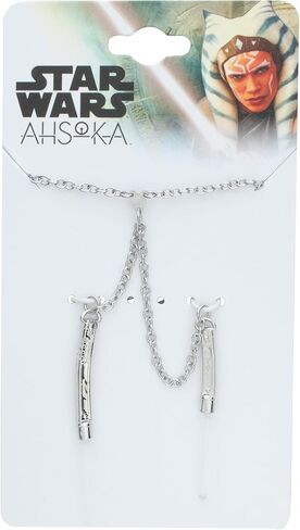Star Wars Couples Necklace – Ahsoka Double Lightsaber Pendant | Girls Star Wars Necklace, Jewelry Necklaces, Silver Chains in Saudi Arabia