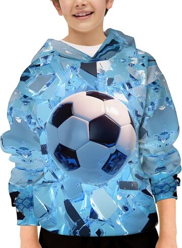 3D Print Hoodies for Teen Boys Girls Kids Graphic Printed Sweatshirt Pullover with Pocket in Saudi Arabia