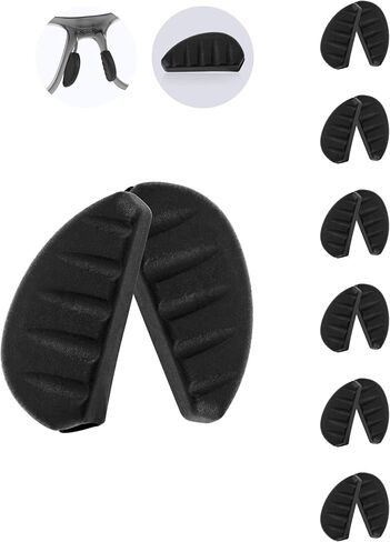 6 Pairs Silicone Rubber Nose Pads,9mm x 18mm Replacement Nose Pieces for Eyeglasses,Glasses,Sunglasses,Black in Saudi Arabia