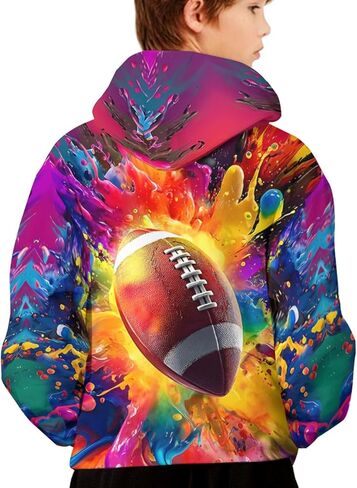 3D Print Hoodies for Teen Boys Girls Kids Graphic Printed Sweatshirt Pullover with Pocket in Saudi Arabia