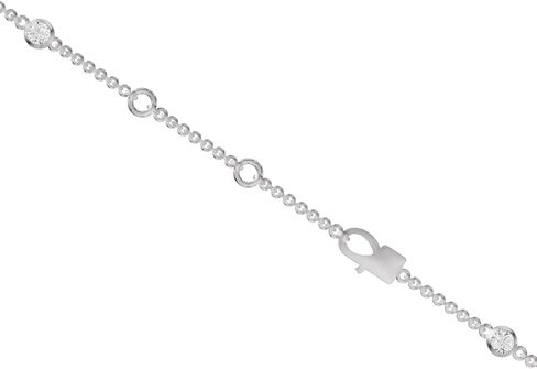 سوار نسائي من TimeLess Classics - سوار من مجموعة Lab Grown Diamond Station من الذهب الأبيض والأصفر عيار 14 قيراط - 0.25-4 قيراط TW in Kuwait