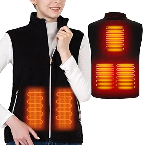 Carbon fiber high-temperature women heating clothing, electric vest, fleece fabric, NO USB power bank in Saudi Arabia