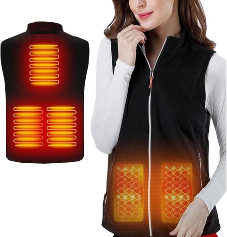 Carbon fiber high-temperature women heating clothing, electric vest, fleece fabric, NO USB power bank in Saudi Arabia