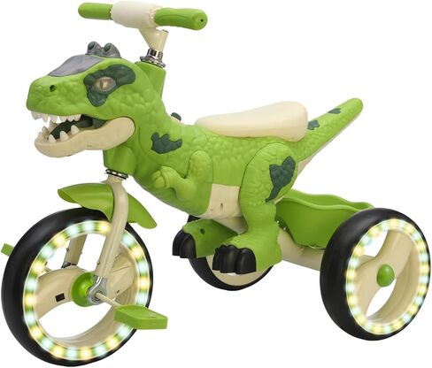 Dinosaur Kids Tricycle for Rider- Toddlers Kid Trike Bike Big Wheel with Music, Storage Basket,Indoor/Outdoor Preschool Daycare Kids Bike,Best Gift for 2-6 Year Old Girls & Boys (Green) in Saudi Arabia