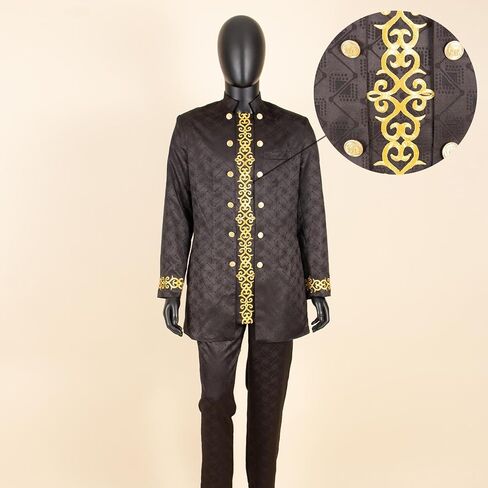 Men's Suits African Clothes Slim Fit Blazer and Pants Set Traditional Attire Dashiki Outfits in Saudi Arabia