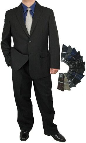 Premium 2-Piece Men's Regular Fit Dress Suit with Free Designer Socks – Sharp, Stylish, and Perfect for Any Occasion in Saudi Arabia