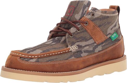 Twisted X Men's 4" Work Chelsea Wedge Sole Boot, Round Toe Nano Toe with CellSole, Oiled Saddle, 7 M in Kuwait