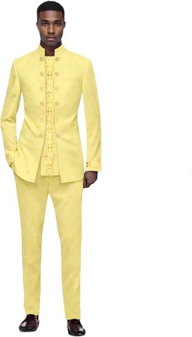 Men's Suits African Clothes Slim Fit Blazer and Pants Set Traditional Attire Dashiki Outfits in Saudi Arabia