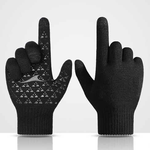 Winter Gloves, Glove for Men Women, Upgraded Touch Screen Texting Warm Running with Thermal Soft Knit Lining in Saudi Arabia