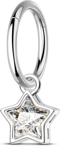 COCHARM الفرس البطن زر خواتم 14G استرخى ستار البطن Nagel خواتم للنساء الجراحية الصلب البطن السرة زر ثقب in Saudi Arabia