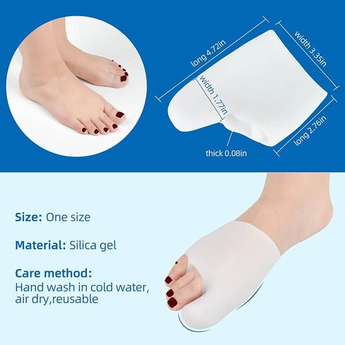 FOYOLO Gel Big Top Cap and Metatarsal Sleeves 2 Pack Big Toe Protector Bunion Cushions Metararsal Pads for Women and Men to Help With Bunion Pain Prenvent Corn,Callus,Blisters,Ingrown Toenails (Large) in Saudi Arabia
