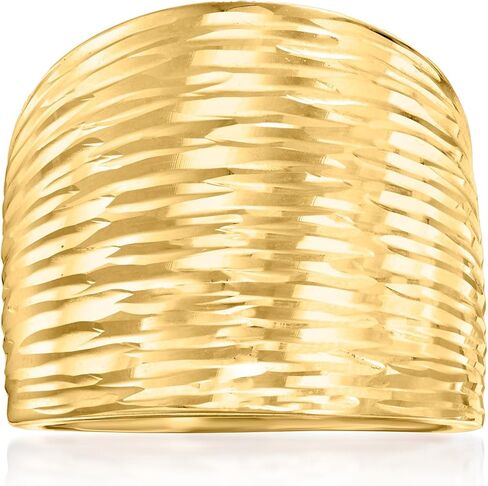 Ross-Simons Italian 10kt Yellow Gold Diamond-Cut Dome Ring in Saudi Arabia