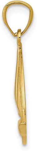 Solid 14K Yellow Gold Sailboat Pendant (0.87 x 0.55 Inches) in Saudi Arabia