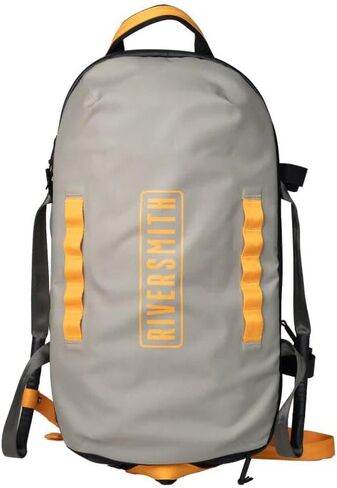 RiverSmith Waterproof Duffel Bag, Heavy-Duty, Versatile, Grey/Tan (Gray Cadmium, 45L) in Saudi Arabia
