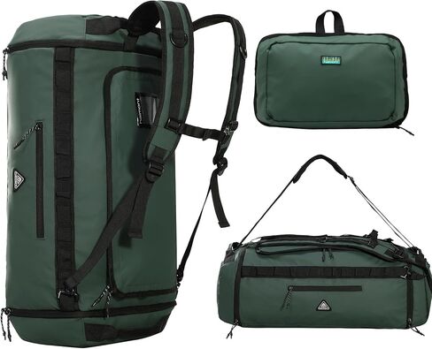 Haimont Duffel Backpack Bag 50L Water Repellent Sports Gym Bag Foldable Men Women with Shoe Compartment for Travel Hiking Camping Outdoor, Navy Blue in Saudi Arabia