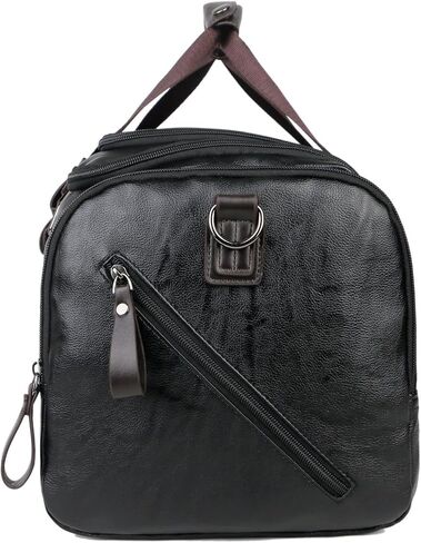Stylish Fashionable Travel Carry-On 18" Underseat Airline Personal Item Duffle Bag, Durable Waterproof Vegan Leather, Gym & Weekender Overnight Lightweight Luggage Bag for Men & Women in Saudi Arabia