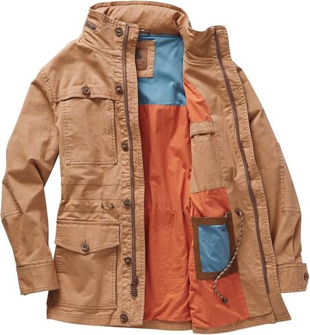 Territory Ahead Mens Cotton Twill Water Resistant Travel Jacket with Pockets in Saudi Arabia