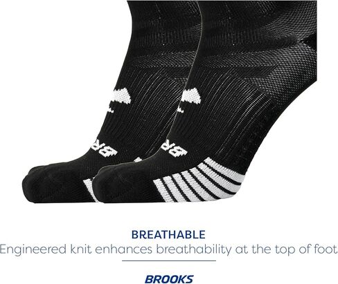 Brooks Ghost Lite Quarter Socks I Performance Running, Comfort Fit with Arch Support for Men & Women (2-Pack Set) in Kuwait