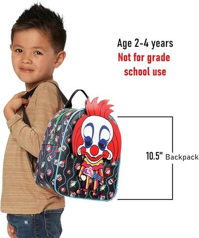 Killer Klowns from Outer Space Backpack Purse for Women Set - 10.5" Rudy Clown Bag with Front Pocket for Teens Plus Water Bottle | Killer Klowns Mini Backpack Bundle in Saudi Arabia