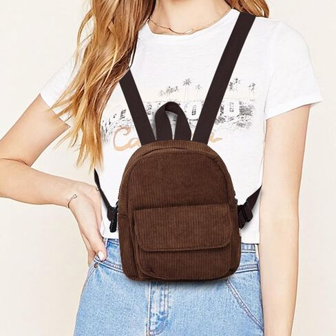 Mini Women's Backpacks, Corduroy Stylish Women Backpack for Dating, Traveling, Camping, Working, Shopping, Backpacks for Women(Black) in Saudi Arabia