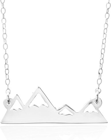Mountain Necklace - Four Peak Mountain Necklace in Silver, Gold and Rose Gold (Silver Tone) in Saudi Arabia