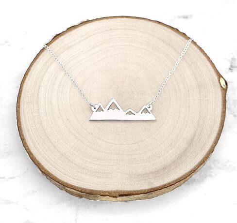 Mountain Necklace - Four Peak Mountain Necklace in Silver, Gold and Rose Gold (Silver Tone) in Saudi Arabia