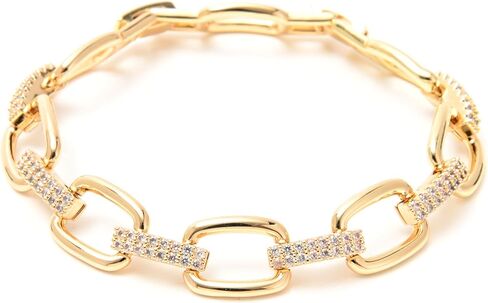 14K Gold and Silver Plated Special Cain Link with Toggle Clasp Closure in Daily or Party for Women Fashion Jewelry Gifts in Saudi Arabia