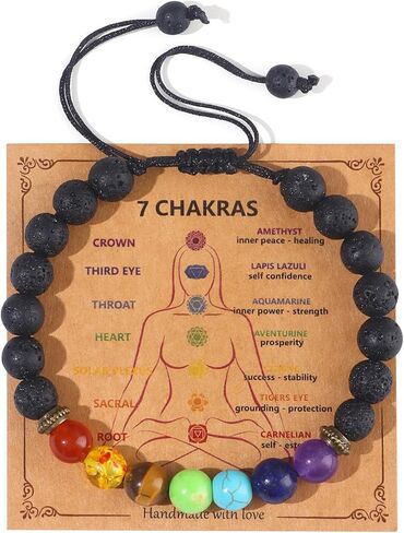 جيوفانشي الحمم روك شقرا أساور للنساء أحجار الشفاء الطبيعية اليوغا تمتد مطاطا كريستال شفاء سوار للنساء الأساور الروحية للمرأة التأمل الاسترخاء القلق in Kuwait