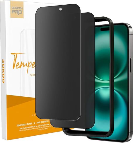 2 Pack for iPhone 16 Pro Max 6.9" Matte Privacy Screen Protector Anti-glare Anti-spy Tempered Glass Film Anti-fingerprint Easy Installation in Kuwait