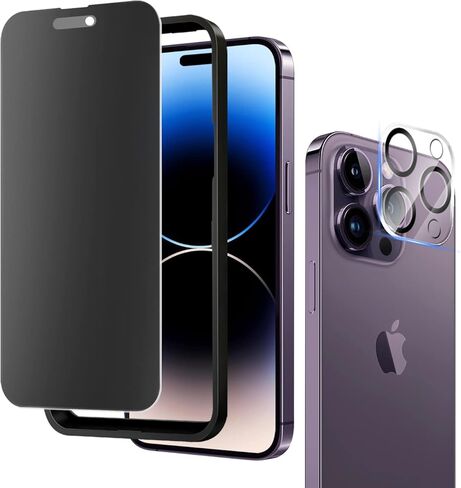 2 Pack for iPhone 16 Pro Max 6.9" Matte Privacy Screen Protector Anti-glare Anti-spy Tempered Glass Film Anti-fingerprint Easy Installation in Kuwait