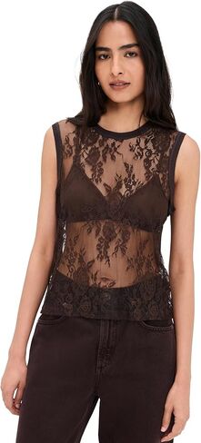 L'AGENCE Women's Brax Lace Muscle Tank in Saudi Arabia