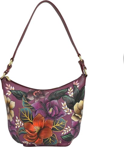 Anuschka Large Shoulder Hobo, Women's Hand-Painted Genuine Leather Handbag in Saudi Arabia