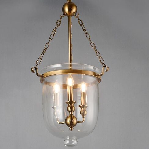LNPTAL Farmhouse 3-Light Glass Pendant Light Industrial Black Lantern Chandelier with Candle Style E14 Base, Rustic Hanging Ceiling Lamp for Dining Room, Foyer Entryway(Black) in Saudi Arabia