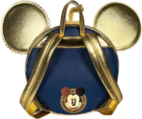 حقيبة ظهر صغيرة من Loungefly Steampunk Mickey باللونين الأزرق الداكن والذهبي حصريًا in Kuwait