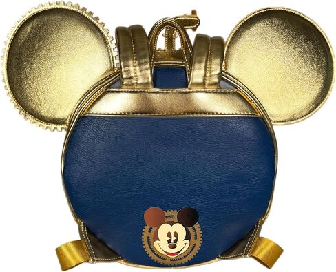 حقيبة ظهر صغيرة من Loungefly Steampunk Mickey باللونين الأزرق الداكن والذهبي حصريًا in Kuwait